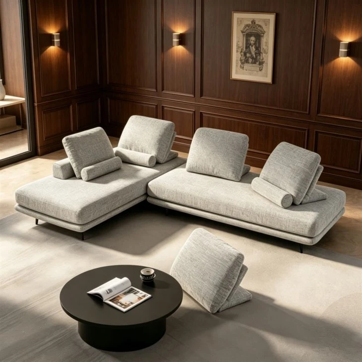 Modern Linen Fabric Living Room Sofa