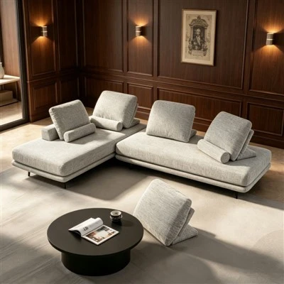 Modern Linen Fabric Living Room Sofa