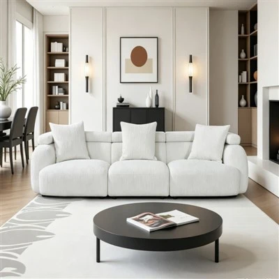 Nordic Cotton Fabric Living Room Sofa