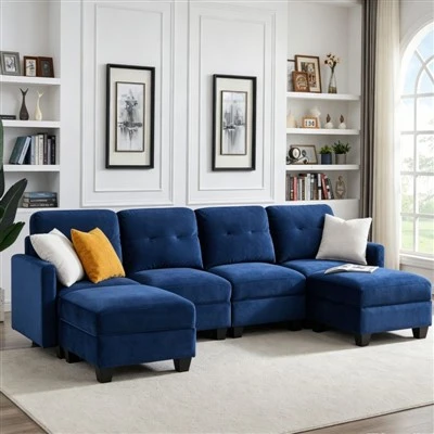 Modular Fabric Sectional Sofa